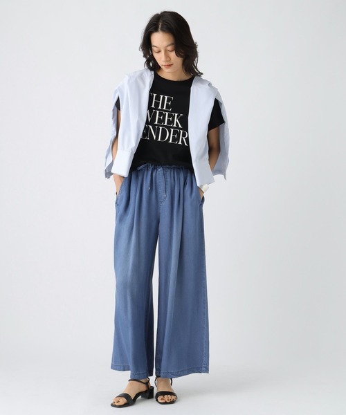 Elura(エルーラ)の「ライトギャザーデニム / 580448(デニムパンツ・レディース・ネイビー/ブルー・MEDIUM/LARGE)」の3枚目の写真