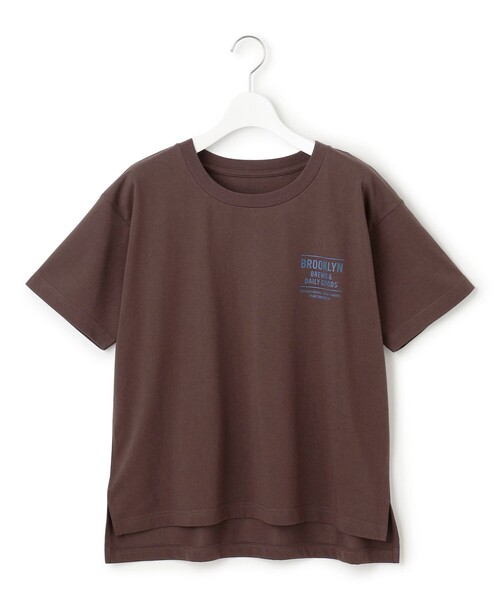 J.PRESS YORK STREET(ジェイプレスヨークストリート)の「【WOMEN】カフェロゴプリント Tシャツ(Tシャツ/カットソー・レディース・ダークブラウン系/ブラック系/ホワイト系/ライトグレー系・F)」の4枚目の写真
