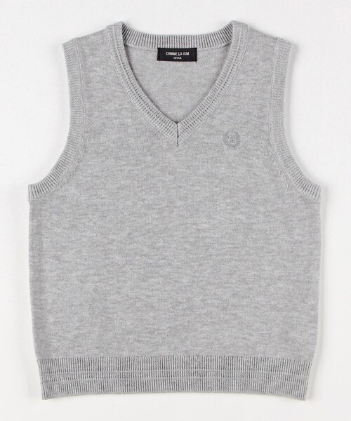 COMME CA ISM(コムサイズム)の「ベーシック ニット ベスト (140-160cm)(ベスト・キッズ・ブラック/グレー/ネイビー・160cm/150cm/140cm)」の2枚目の写真