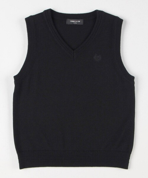 COMME CA ISM(コムサイズム)の「ベーシック ニット ベスト (140-160cm)(ベスト・キッズ・ブラック/グレー/ネイビー・160cm/150cm/140cm)」の1枚目の写真