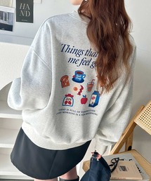 アソートデザインオーバーサイズ裏起毛スウェット ロゴ/プリント/刺繍