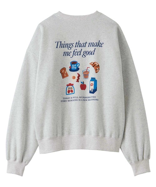 GeeRA（ジーラ）の「アソートデザインオーバーサイズ裏起毛スウェット　ロゴ/プリント/刺繍（スウェット・レディース・ライトグレー系/グレー系その他/ライトグレー系2/グレー系その他2/グレー系その他3/ライトグレー系3・MEDIUM/LARGE）」の15枚目の写真