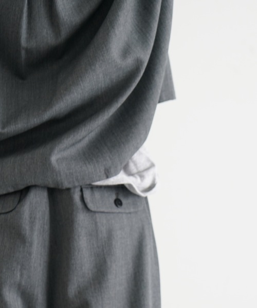 WhoWhat(フーワット)の「【EXCLUSIVE】WHOWHAT Wool twill trousers(スラックス・メンズ・ダークグレー/ライトグレー・MEDIUM/SMALL)」の5枚目の写真