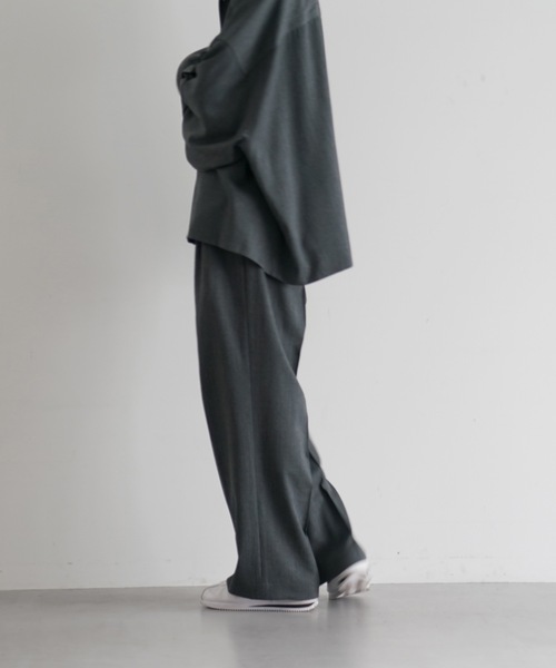 WhoWhat(フーワット)の「【EXCLUSIVE】WHOWHAT Wool twill trousers(スラックス・メンズ・ダークグレー/ライトグレー・MEDIUM/SMALL)」の7枚目の写真