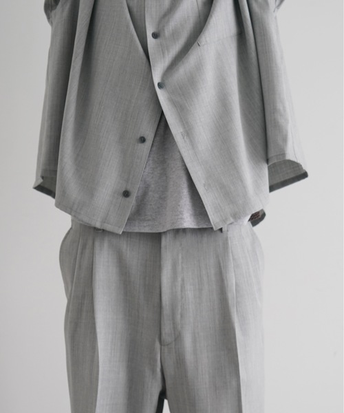 WhoWhat(フーワット)の「【EXCLUSIVE】WHOWHAT Wool twill trousers(スラックス・メンズ・ダークグレー/ライトグレー・MEDIUM/SMALL)」の8枚目の写真
