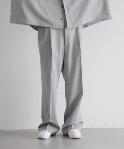 WhoWhat(フーワット)の「【EXCLUSIVE】WHOWHAT Wool twill trousers(スラックス・メンズ・ダークグレー/ライトグレー・MEDIUM/SMALL)」の9枚目の写真