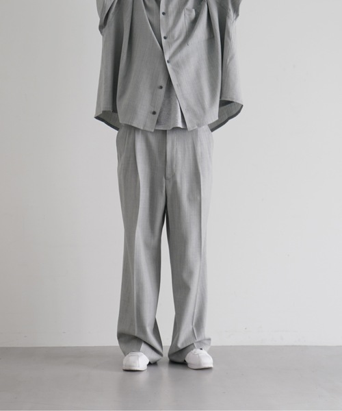 WhoWhat(フーワット)の「【EXCLUSIVE】WHOWHAT Wool twill trousers(スラックス・メンズ・ダークグレー/ライトグレー・MEDIUM/SMALL)」の12枚目の写真