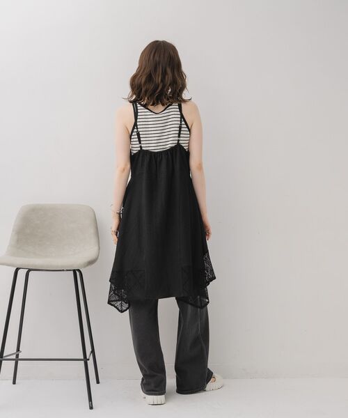 RETRO GIRL（レトロガール）の「イレヘムレースチュニックOP（ワンピース・レディース・ブラウン系その他4/ブラック/ホワイト・FREE）」の9枚目の写真