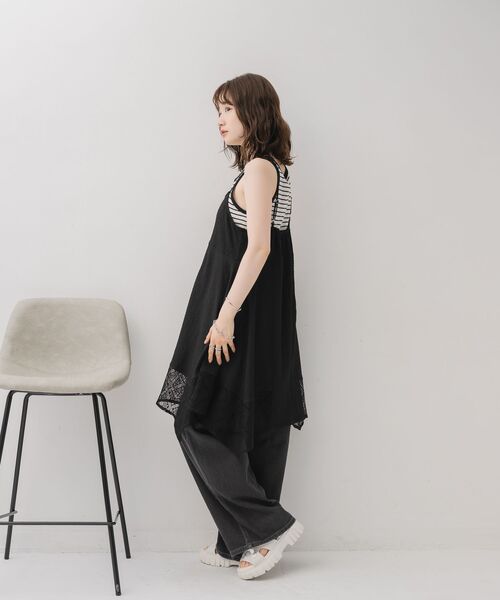 RETRO GIRL（レトロガール）の「イレヘムレースチュニックOP（ワンピース・レディース・ブラウン系その他4/ブラック/ホワイト・FREE）」の10枚目の写真