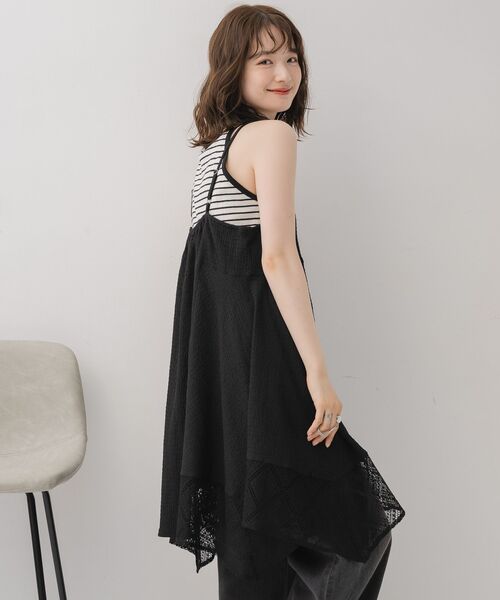 RETRO GIRL（レトロガール）の「イレヘムレースチュニックOP（ワンピース・レディース・ブラウン系その他4/ブラック/ホワイト・FREE）」の12枚目の写真