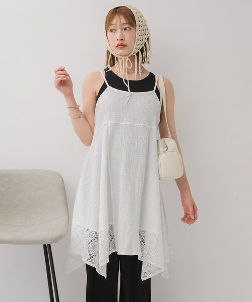 RETRO GIRL（レトロガール）の「イレヘムレースチュニックOP（ワンピース・レディース・ブラウン系その他4/ブラック/ホワイト・FREE）」の20枚目の写真