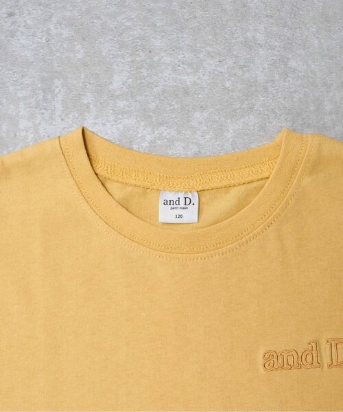and D. petit main(アンドディープティマイン)の「【綿100%】バックメッセージロゴ半袖Tシャツ(Tシャツ/カットソー・キッズ・ライトピンク/ネイビー/イエロー/ホワイト/シルバーグレー・90cm/100cm/110cm/120cm/130cm/140cm/150cm)」の6枚目の写真