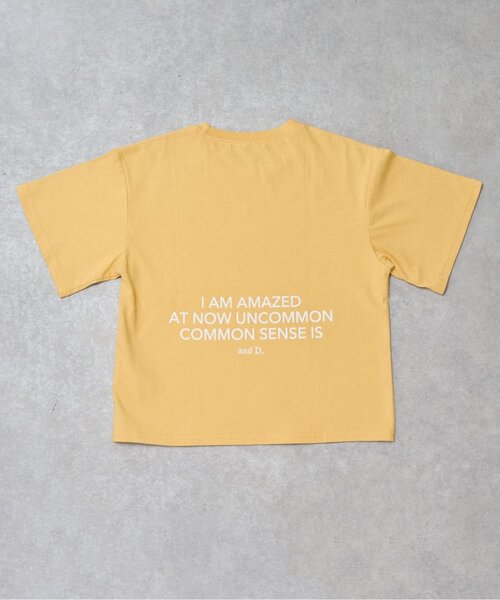 and D. petit main(アンドディープティマイン)の「【綿100%】バックメッセージロゴ半袖Tシャツ(Tシャツ/カットソー・キッズ・ライトピンク/ネイビー/イエロー/ホワイト/シルバーグレー・90cm/100cm/110cm/120cm/130cm/140cm/150cm)」の9枚目の写真