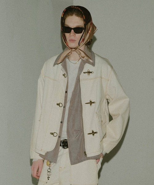 Jieda(ジエダ)の「FIREMAN JACKET(ブルゾン・メンズ・ブラック/オフホワイト・1/2)」の1枚目の写真