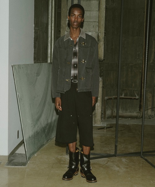 Jieda(ジエダ)の「FIREMAN JACKET(ブルゾン・メンズ・ブラック/オフホワイト・1/2)」の4枚目の写真