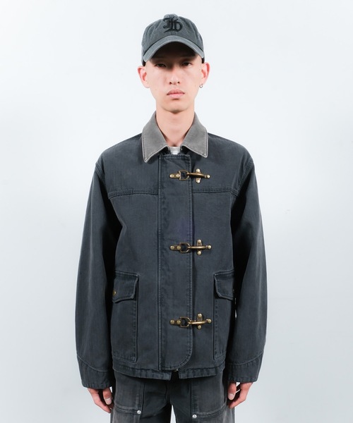 Jieda(ジエダ)の「FIREMAN JACKET(ブルゾン・メンズ・ブラック/オフホワイト・1/2)」の6枚目の写真