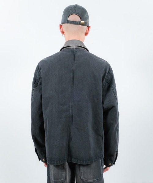 Jieda(ジエダ)の「FIREMAN JACKET(ブルゾン・メンズ・ブラック/オフホワイト・1/2)」の7枚目の写真