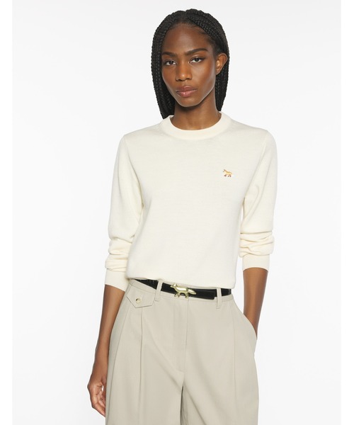 Maison Kitsune（メゾンキツネ）の「BABY FOX MERINO REGULAR JUMPER（ニット/セーター・レディース・ブラック/ライトベージュ/ライトグレー/アイボリー/ベージュ/ホワイト系その他・L/M/S/XS/XXS）」の2枚目の写真