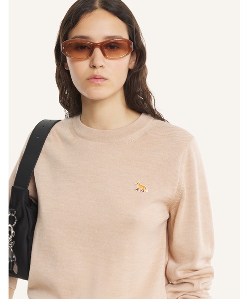 Maison Kitsune（メゾンキツネ）の「BABY FOX MERINO REGULAR JUMPER（ニット/セーター・レディース・ブラック/ライトベージュ/ライトグレー/アイボリー/ベージュ/ホワイト系その他・L/M/S/XS/XXS）」の12枚目の写真