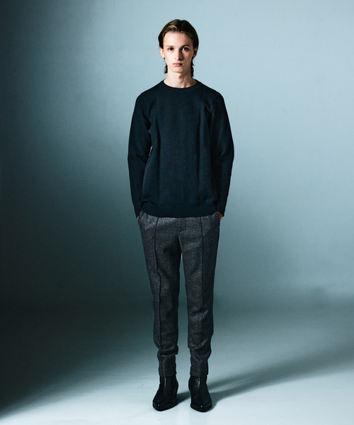 5351 POUR LES HOMMES（ゴーサンゴーイチプールオム）の「【軽量/ハイストレッチ】サーマル ワッフル 長袖ニット（ニット/セーター・メンズ・ホワイト/グレー/ブラック・44/46/48/50）」の4枚目の写真