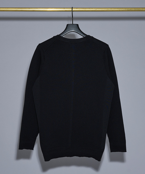 5351 POUR LES HOMMES（ゴーサンゴーイチプールオム）の「【軽量/ハイストレッチ】サーマル ワッフル 長袖ニット（ニット/セーター・メンズ・ホワイト/グレー/ブラック・44/46/48/50）」の6枚目の写真