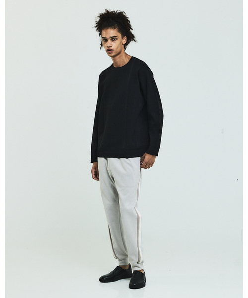 5351 POUR LES HOMMES（ゴーサンゴーイチプールオム）の「【軽量/ハイストレッチ】サーマル ワッフル 長袖ニット（ニット/セーター・メンズ・ホワイト/グレー/ブラック・44/46/48/50）」の12枚目の写真