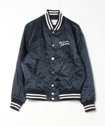 MAISON KITSUNÉ ネイビー スタジャン S Maison Kitsune（メゾンキツネ）の「TEDDY BLOUSON（スタジャン）」 - WEAR