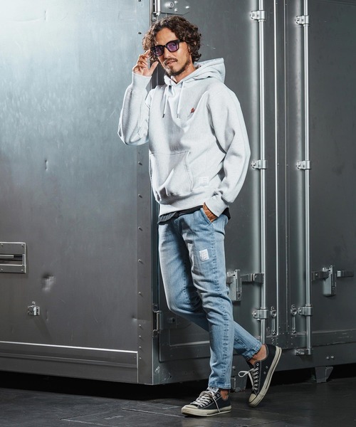 wjk reluxe（ダブルジェーケーリラックス）の「mp13951-tight tension knit denim skinny pants デニムスキニーパンツ(WR25W-17)（デニムパンツ・メンズ・インディゴブルー/ライトインディゴブルー/ブラック系その他・L/M/S）」の8枚目の写真