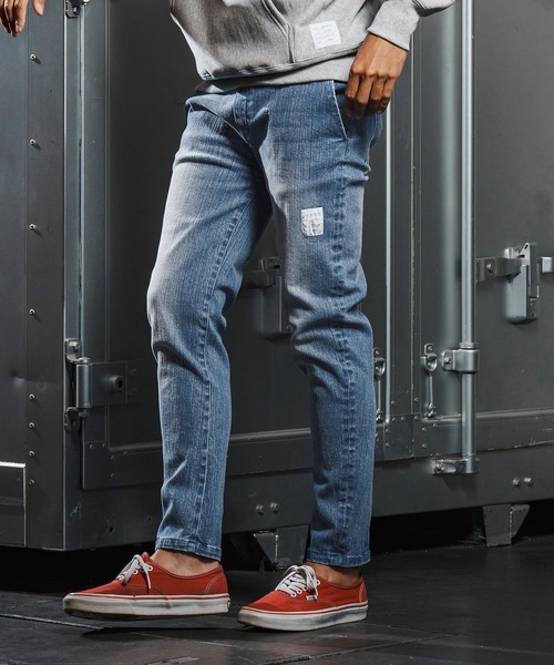wjk reluxe（ダブルジェーケーリラックス）の「mp13951-tight tension knit denim skinny pants デニムスキニーパンツ(WR25W-17)（デニムパンツ・メンズ・インディゴブルー/ライトインディゴブルー/ブラック系その他・L/M/S）」の13枚目の写真