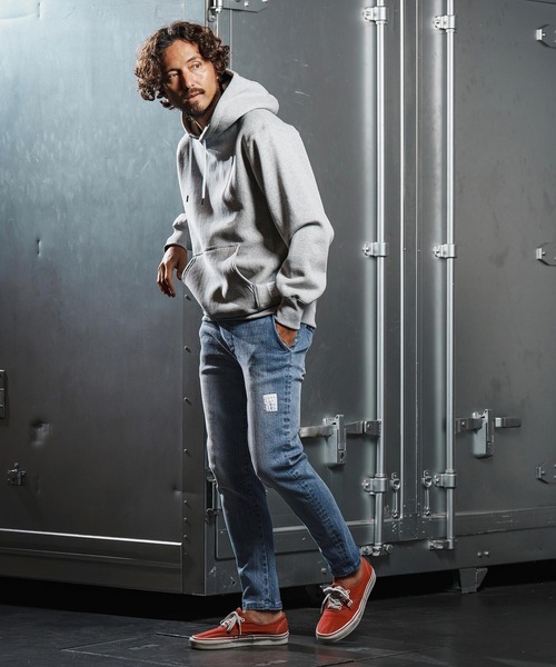 wjk reluxe（ダブルジェーケーリラックス）の「mp13951-tight tension knit denim skinny pants デニムスキニーパンツ(WR25W-17)（デニムパンツ・メンズ・インディゴブルー/ライトインディゴブルー/ブラック系その他・L/M/S）」の15枚目の写真