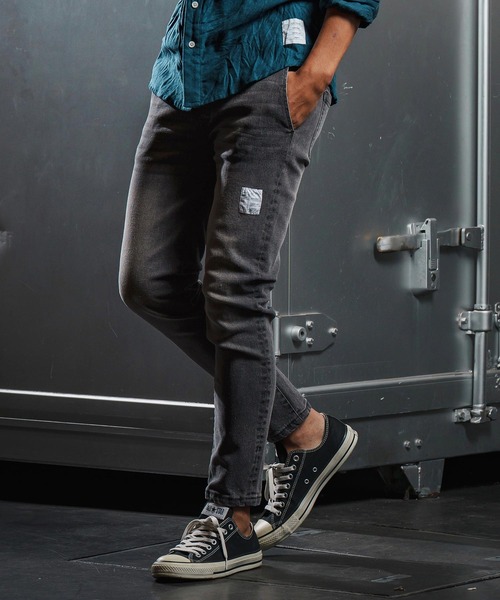 wjk reluxe（ダブルジェーケーリラックス）の「mp13951-tight tension knit denim skinny pants デニムスキニーパンツ(WR25W-17)（デニムパンツ・メンズ・インディゴブルー/ライトインディゴブルー/ブラック系その他・L/M/S）」の18枚目の写真