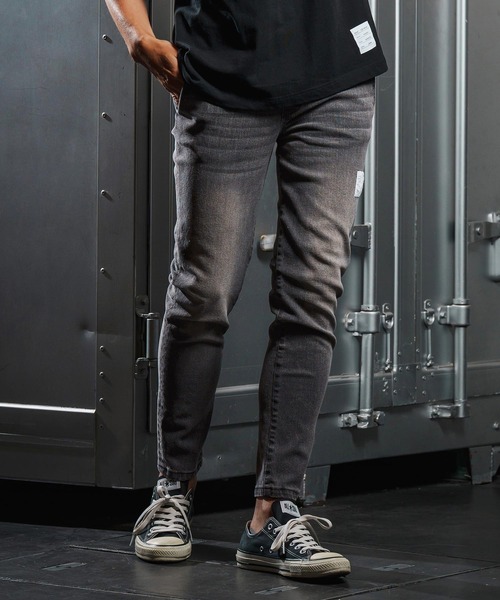 wjk reluxe（ダブルジェーケーリラックス）の「mp13951-tight tension knit denim skinny pants デニムスキニーパンツ(WR25W-17)（デニムパンツ・メンズ・インディゴブルー/ライトインディゴブルー/ブラック系その他・L/M/S）」の20枚目の写真