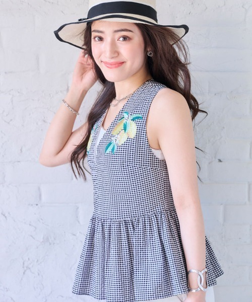 Chesty(チェスティー)の「【Upcycle】レモンペプラムトップス(Tシャツ/カットソー・レディース・ブラック・0/1)」の6枚目の写真