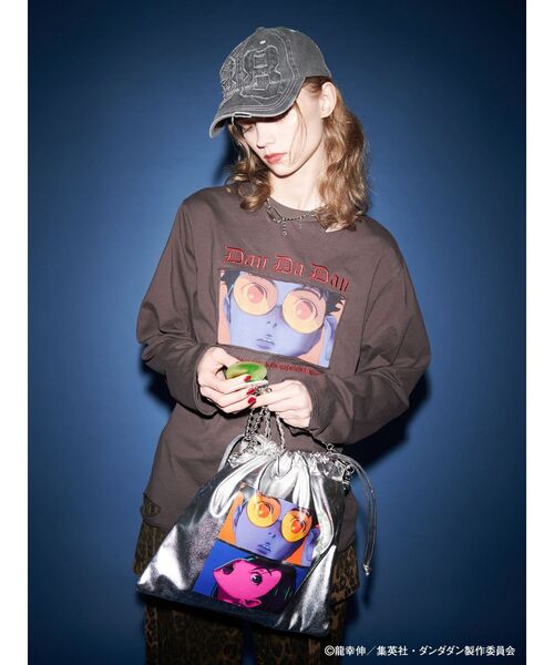 jouetie（ジュエティ）の「【TVアニメ『ダンダダン』・jouetie】オーバーダメージロンT（Tシャツ/カットソー・レディース・ボルドー/ピンク/アイボリー/ブラック・MEDIUM）」の9枚目の写真