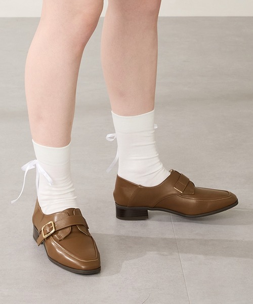 2025秋冬新作バックルデザインマニッシュシューズ/52304（パンプス