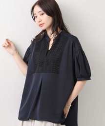 Torrazzo Donna | ヨークコードレース5分袖ブラウス(シャツ/ブラウス)