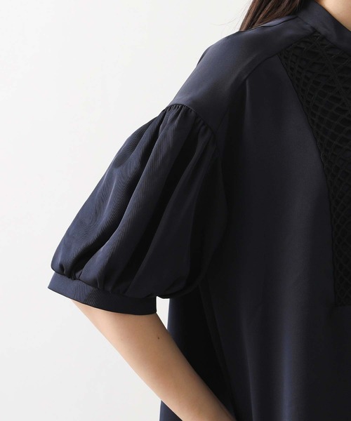 Torrazzo Donna（トラッゾドンナ）の「ヨークコードレース５分袖ブラウス（シャツ/ブラウス・レディース・ネイビー・FREE）」の16枚目の写真