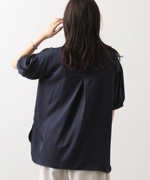 Torrazzo Donna（トラッゾドンナ）の「ヨークコードレース５分袖ブラウス（シャツ/ブラウス・レディース・ネイビー・FREE）」の9枚目の写真