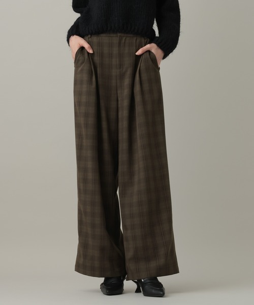3.3 Field Trip （3.3フィールドトリップ）の「3.3 Field Trip／チェックスラックスパンツ（スラックス・レディース・カーキ/ブラウン/グレー・SMALL/MEDIUM）」の3枚目の写真
