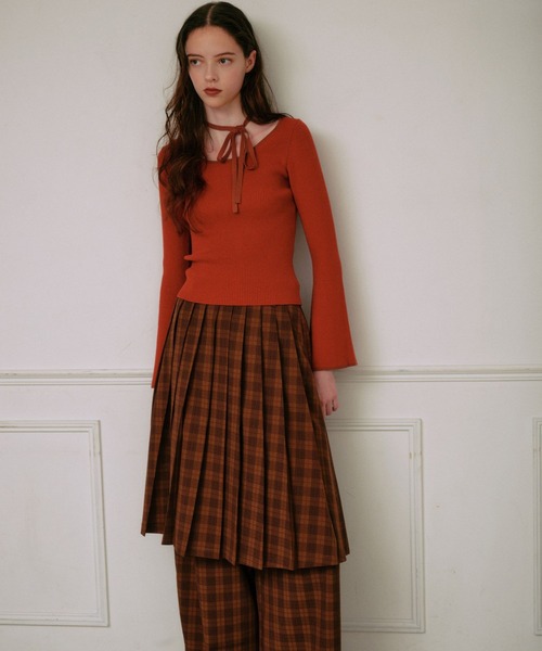 3.3 Field Trip （3.3フィールドトリップ）の「3.3 Field Trip／チェックスラックスパンツ（スラックス・レディース・カーキ/ブラウン/グレー・SMALL/MEDIUM）」の18枚目の写真