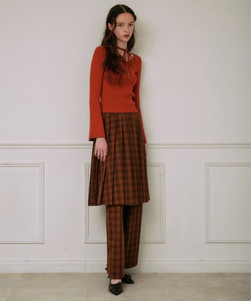 3.3 Field Trip （3.3フィールドトリップ）の「3.3 Field Trip／チェックスラックスパンツ（スラックス・レディース・カーキ/ブラウン/グレー・SMALL/MEDIUM）」の16枚目の写真