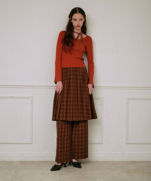 3.3 Field Trip （3.3フィールドトリップ）の「3.3 Field Trip／チェックスラックスパンツ（スラックス・レディース・カーキ/ブラウン/グレー・SMALL/MEDIUM）」の17枚目の写真