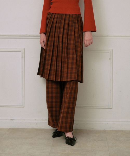 3.3 Field Trip （3.3フィールドトリップ）の「3.3 Field Trip／チェックスラックスパンツ（スラックス・レディース・カーキ/ブラウン/グレー・SMALL/MEDIUM）」の19枚目の写真