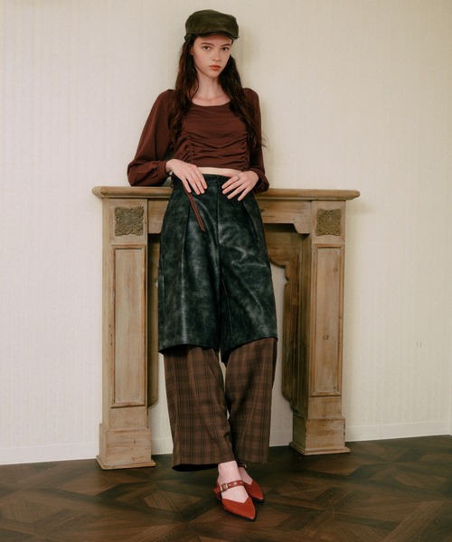 3.3 Field Trip （3.3フィールドトリップ）の「3.3 Field Trip／チェックスラックスパンツ（スラックス・レディース・カーキ/ブラウン/グレー・SMALL/MEDIUM）」の21枚目の写真