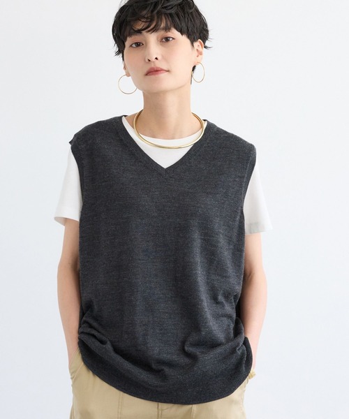 BARNYARDSTORM（バンヤードストーム）の「BARNYARDSTORM / ハイゲージベスト（ベスト・レディース・チャコール/レッド・FREE）」の2枚目の写真