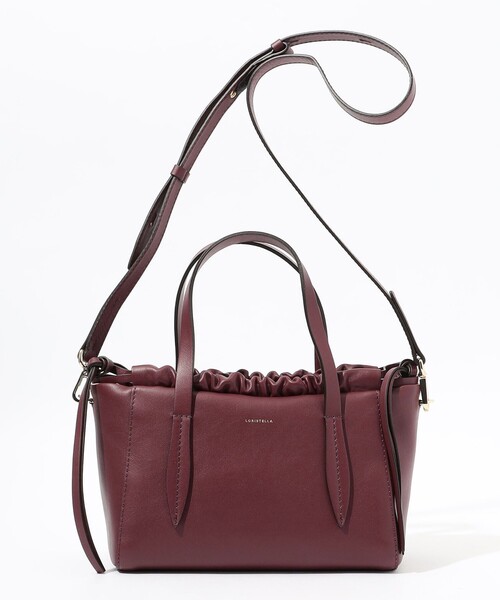 LORISTELLA（ロリステッラ）の「LORISTELLA ギャザー ショルダートート（ハンドバッグ・レディース・ライトブルー/ボルドー/ベージュ・FREE）」の4枚目の写真