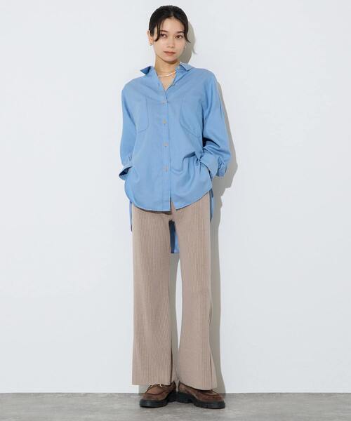 Liesse（リエス）の「コットンテンセルシャツ（シャツ/ブラウス・レディース・ブルー・FREE）」の5枚目の写真