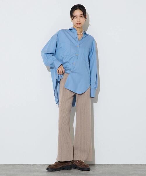 Liesse（リエス）の「コットンテンセルシャツ（シャツ/ブラウス・レディース・ブルー・FREE）」の6枚目の写真