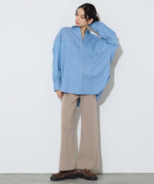 Liesse（リエス）の「コットンテンセルシャツ（シャツ/ブラウス・レディース・ブルー・FREE）」の7枚目の写真