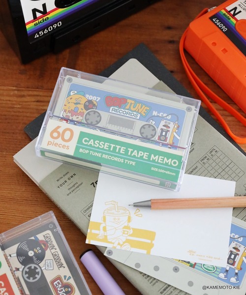 セール】【BOP TUNE RECORDS】カセットテープメモ(ステーショナリー セール】【BOP TUNE RECORDS】カセットテープメモ(ステーショナリー